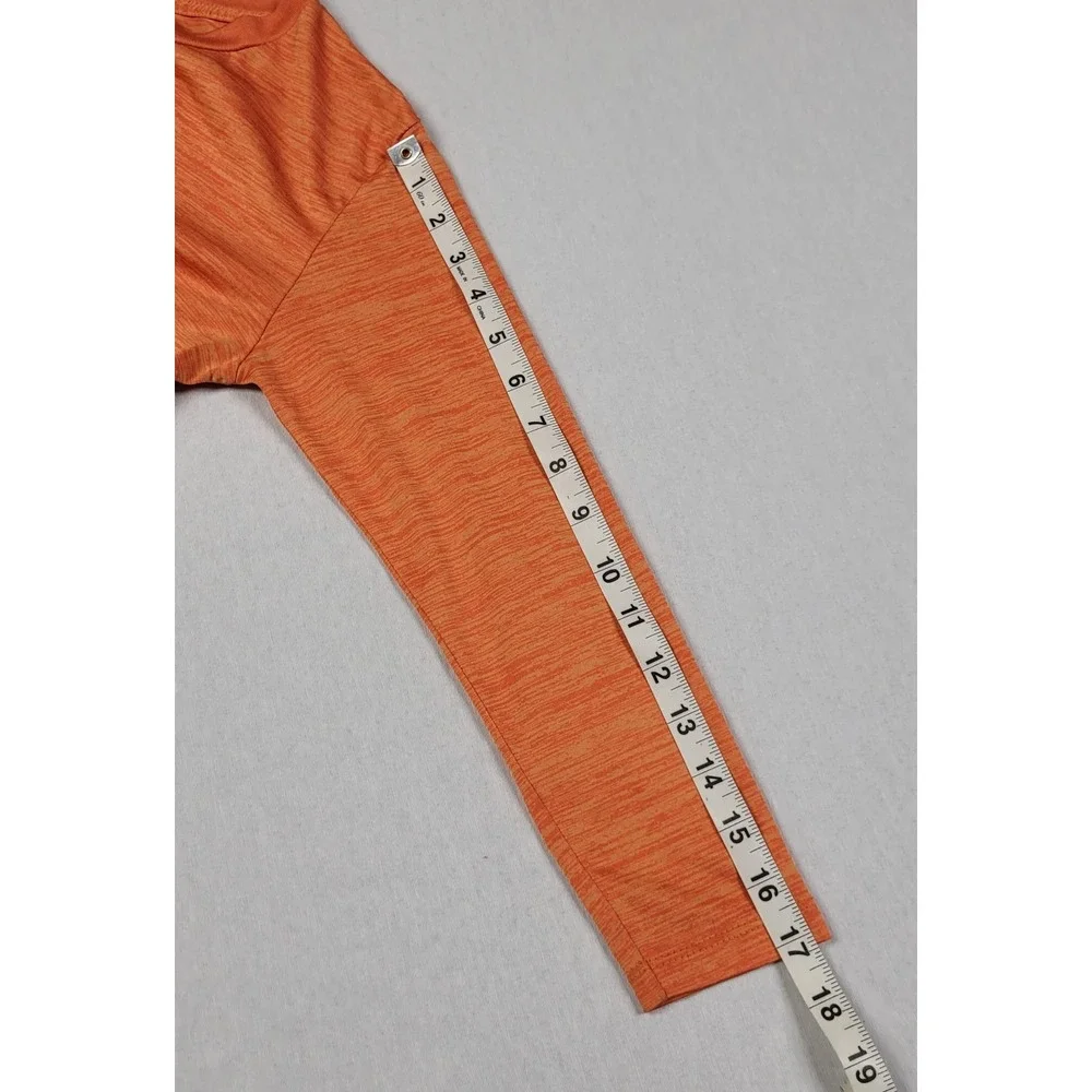 Tek Gear Boys Size S DryTek Heather Orange Space Dye Long Sleeve Athletic Shirt